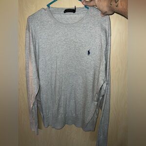 XXL GREY POLO SWEATER WORN 2TIMES GREAT CONDITION SMOKE FREE $HIP$ FA$T